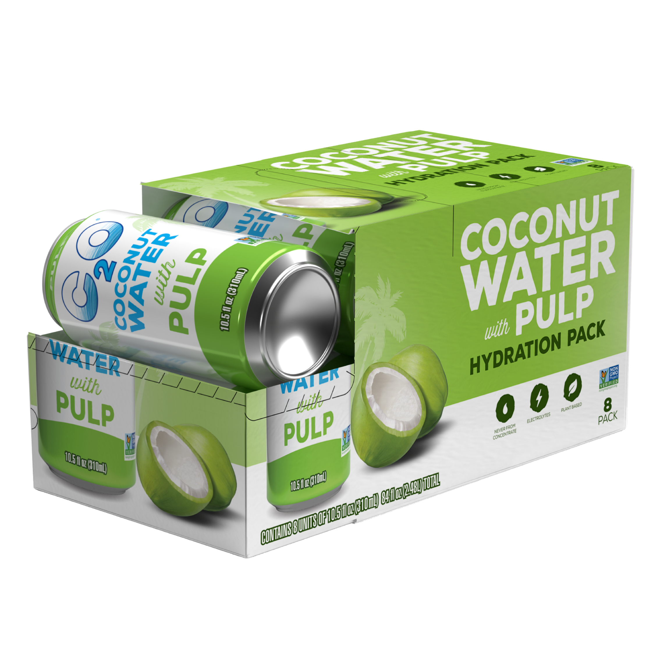 Coconut Water with Pulp - 10.5 fl. oz. (3 Packs of 8)