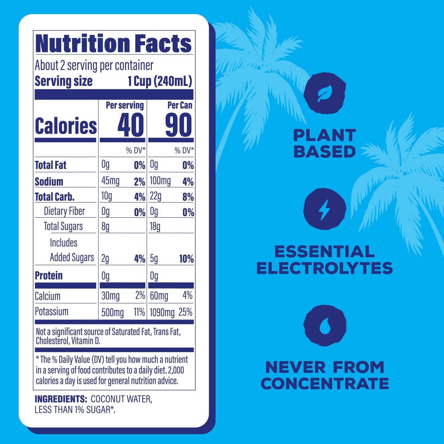 Coconut Water "The Original" - 10.5 fl. oz. Slim Can (12-Pack)