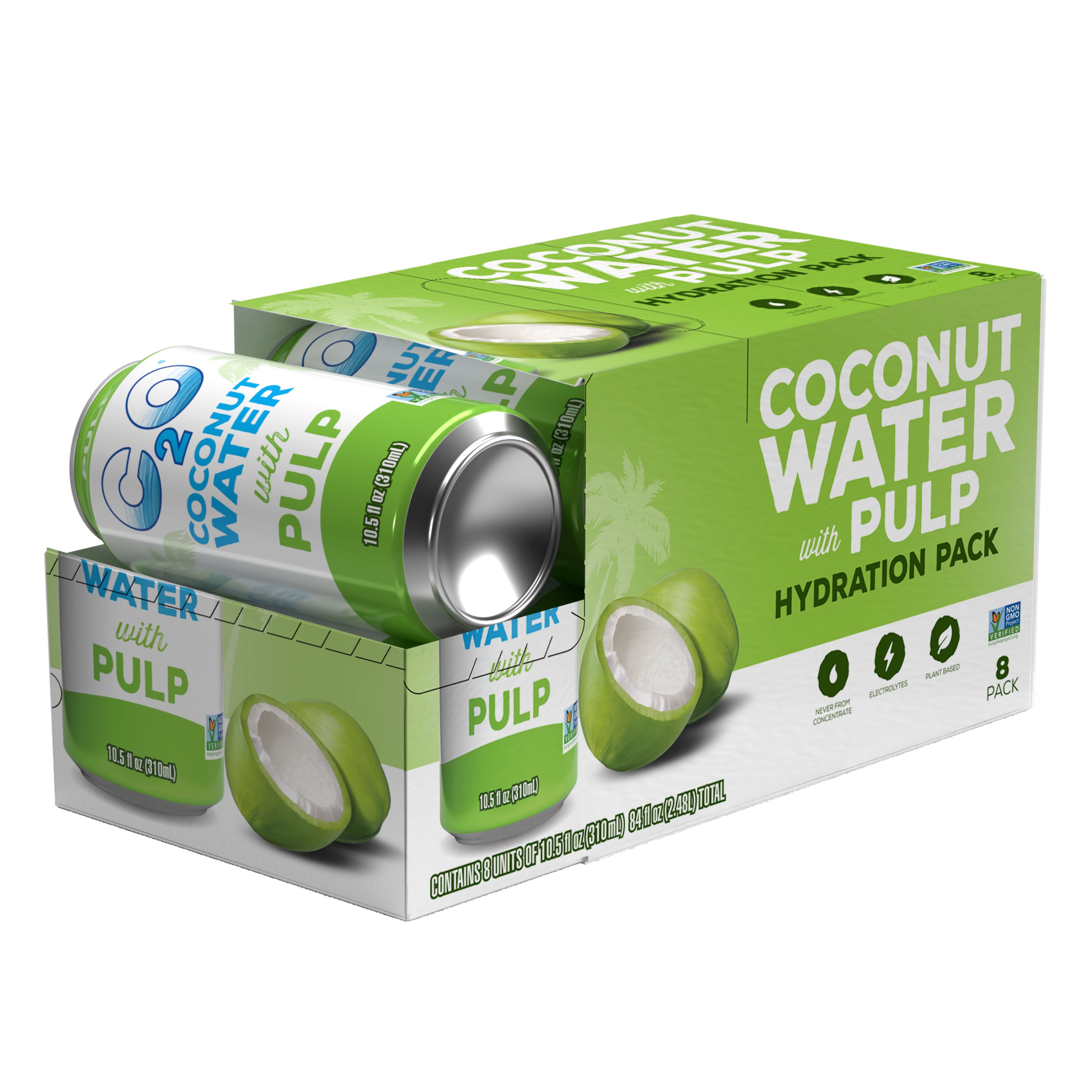 Coconut Water with Pulp - 10.5 fl oz (3 Packs of 8)