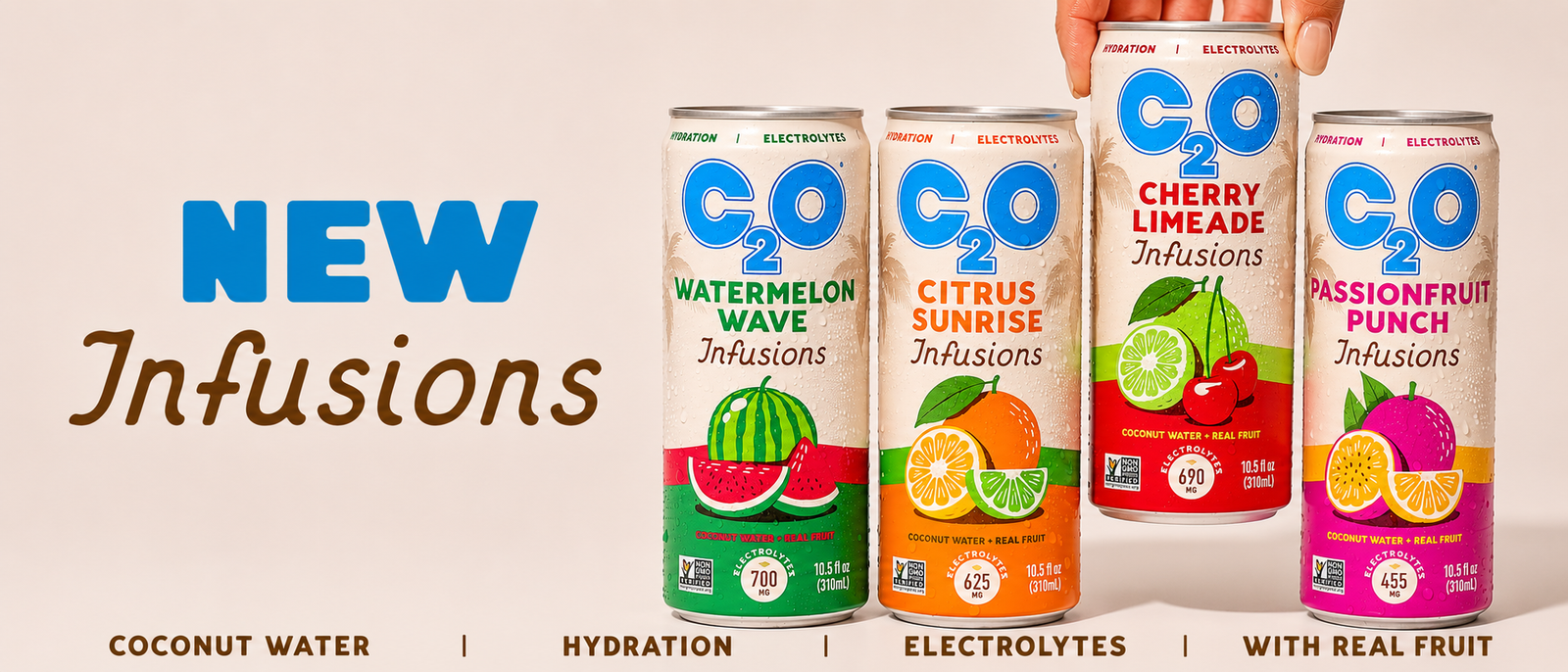 C2O Infusions — Coconut Water with Real Fruit
