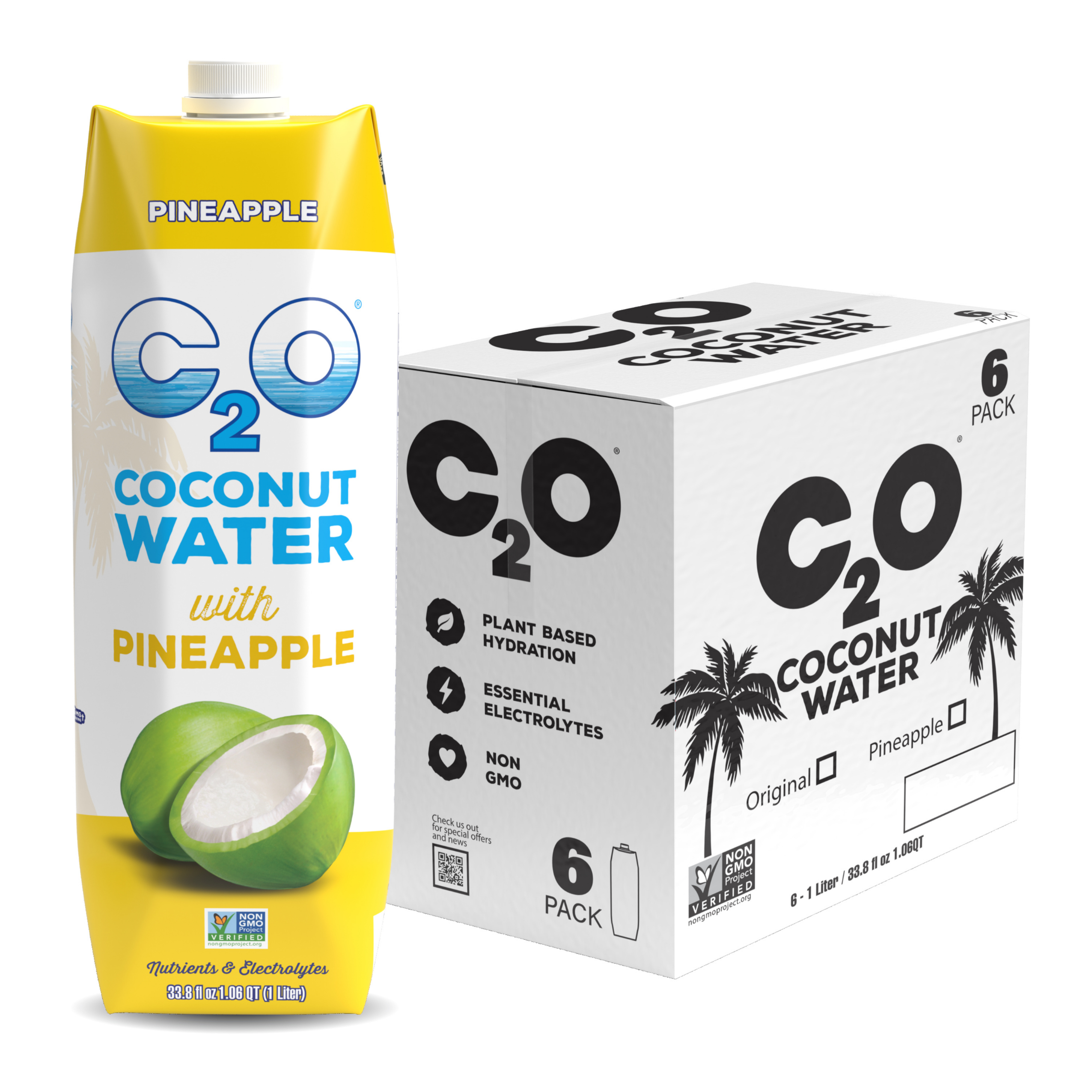 Coconut Water "Pineapple" 33.8 fl oz. (6-Pack)