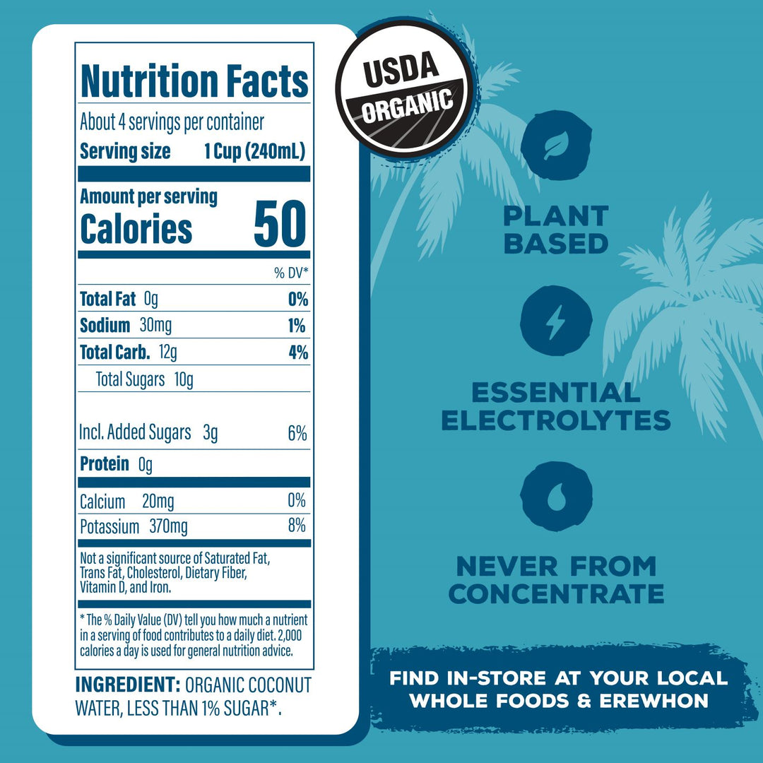 C2O Organic Coconut Water 33.8 oz (Pack of 6) – C2O Coconut Water